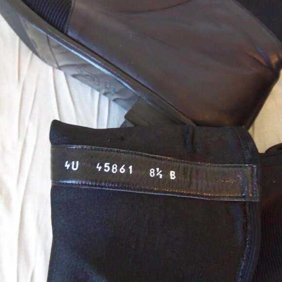 Stuart Weitzman Tall Leather and Gore Tex Black Boots With Lacing sz 8.5 - Picture 9 of 14